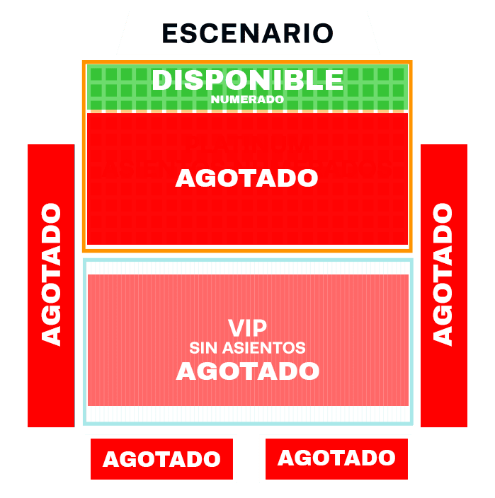 Mapa del escenario del evento