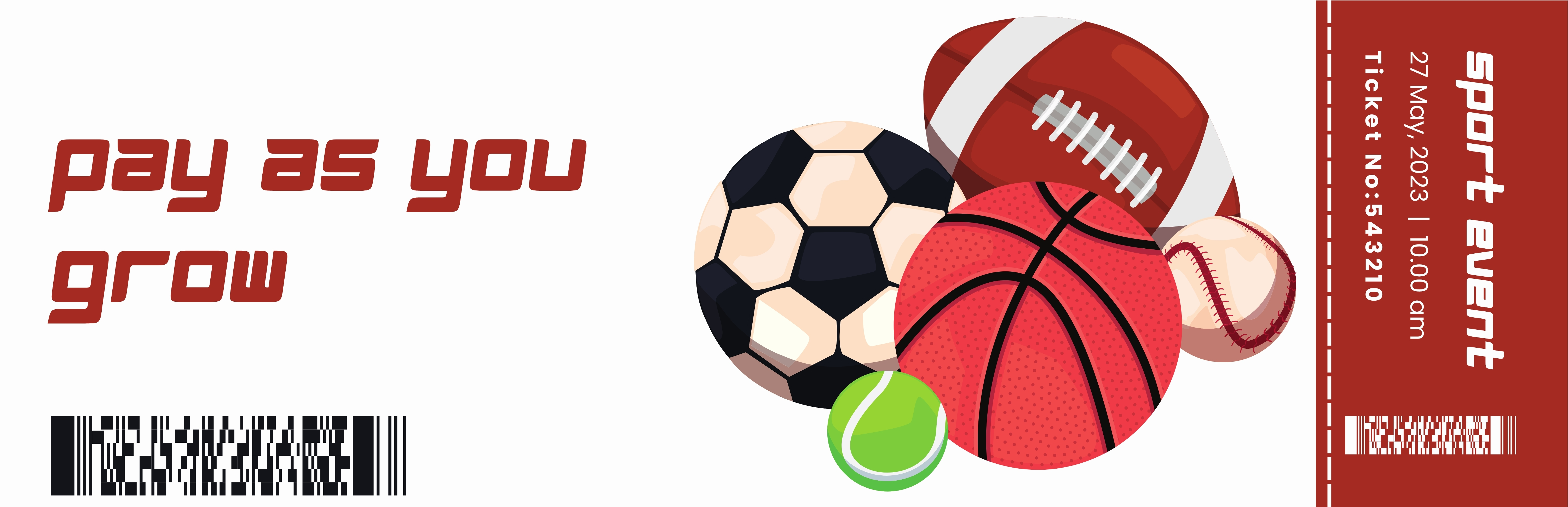 Illustrated Sport Event Ticket
