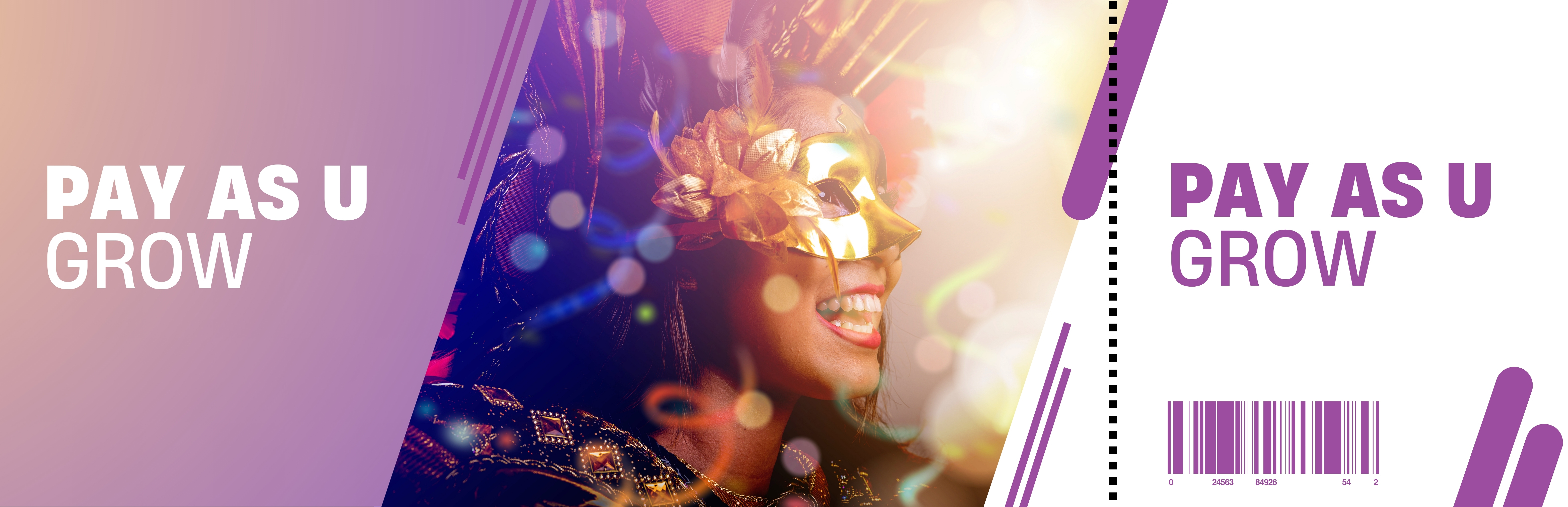 Minimalist Carnaval Ticket