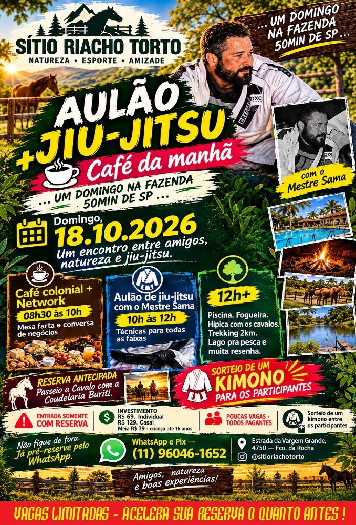 AULÃO JIU-JITSU + CAFÉ COLONIAL