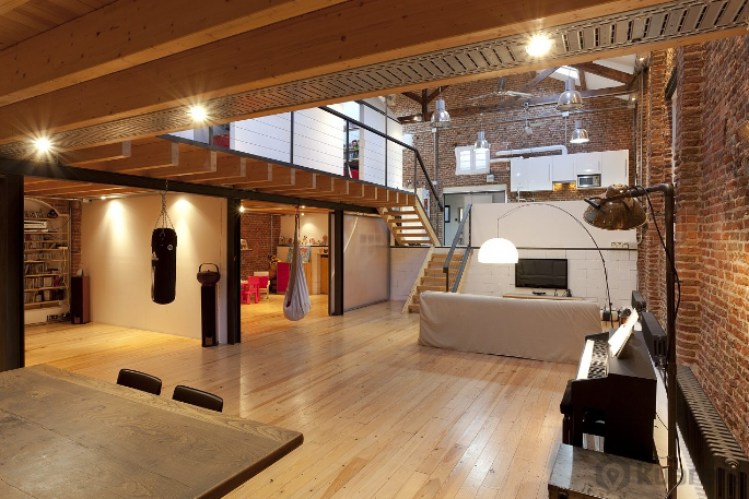 Precioso loft de ladrillos