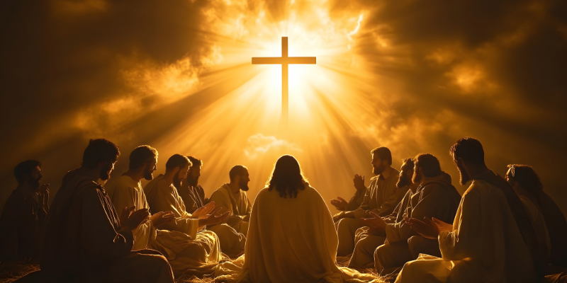 Path to salvation depicting Jesus