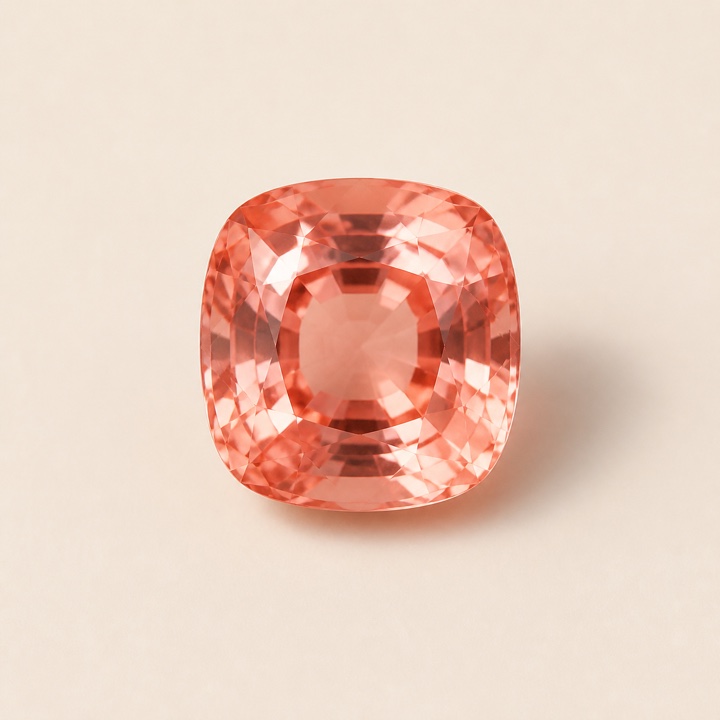 Cushion-cut loose stone showing its shape