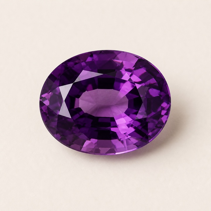 Oval-cut loose stone showing its shape