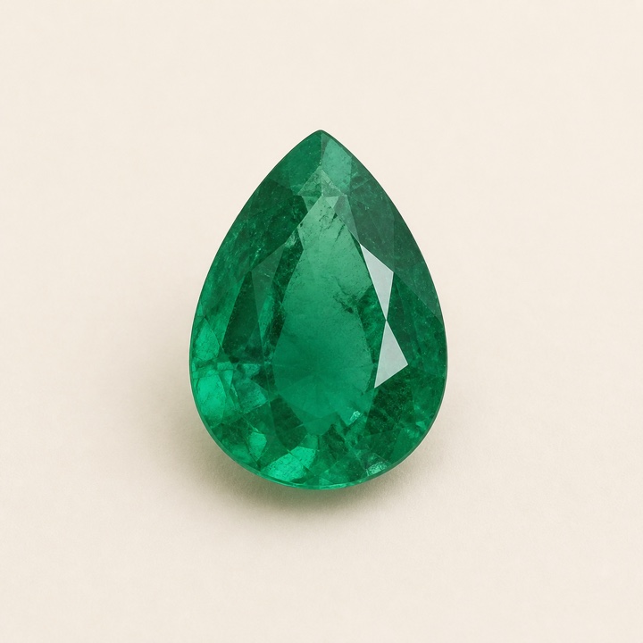 Pear-cut loose stone showing its shape