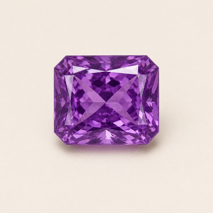 Radiant-cut loose stone showing its shape