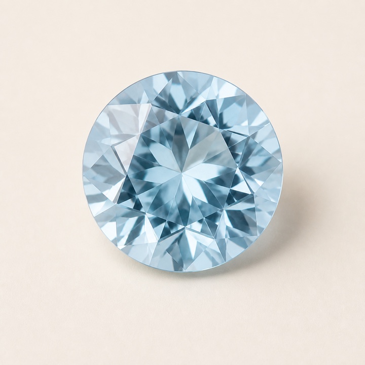Round-cut loose stone showing its shape