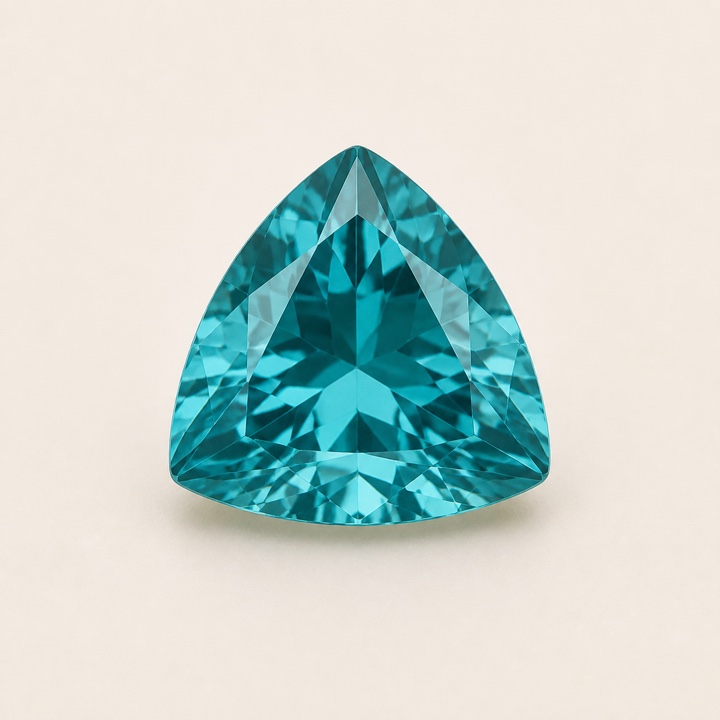 Trillion-cut loose stone showing its shape