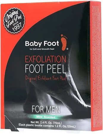 Baby Foot Exfoliation Foot Peel for Men - Mint Scented