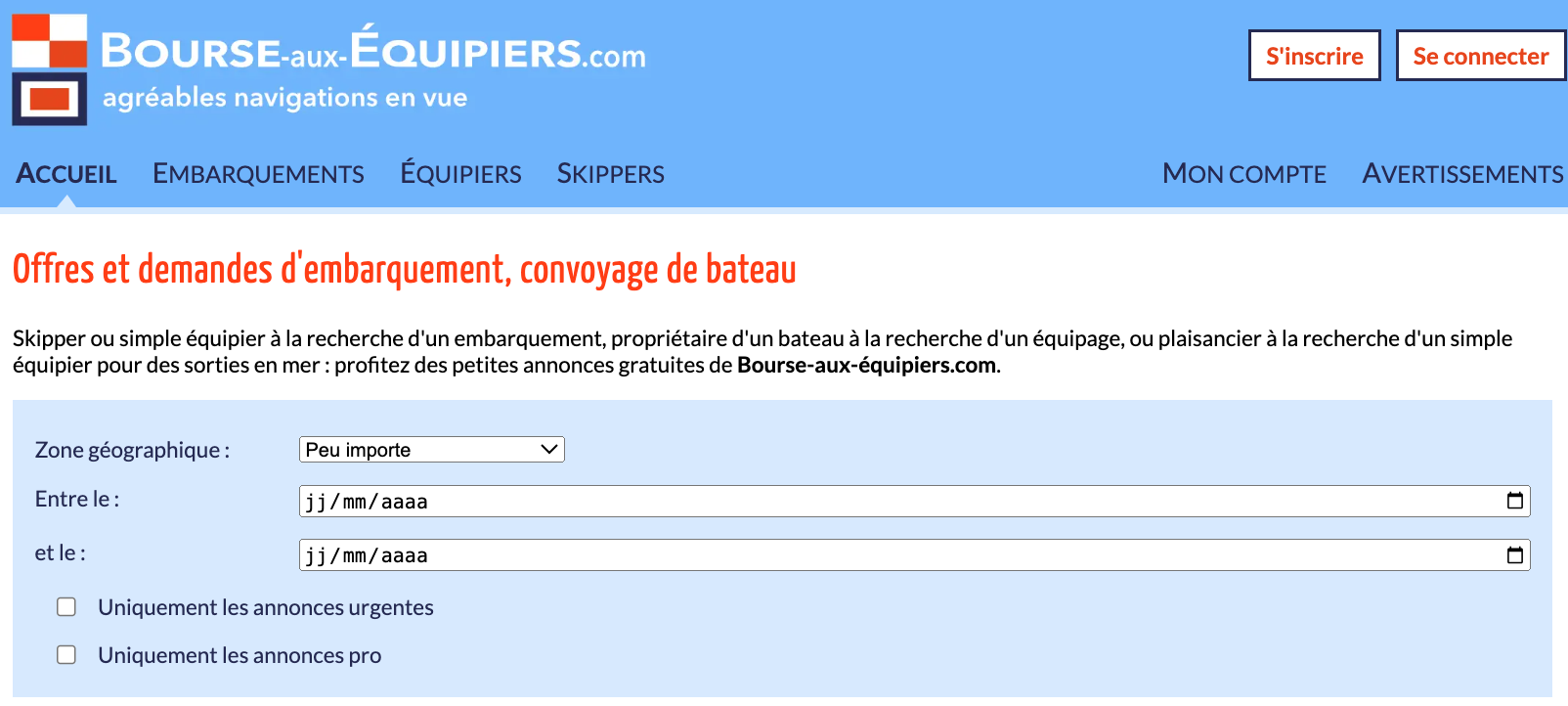 Bourse aux équipiers