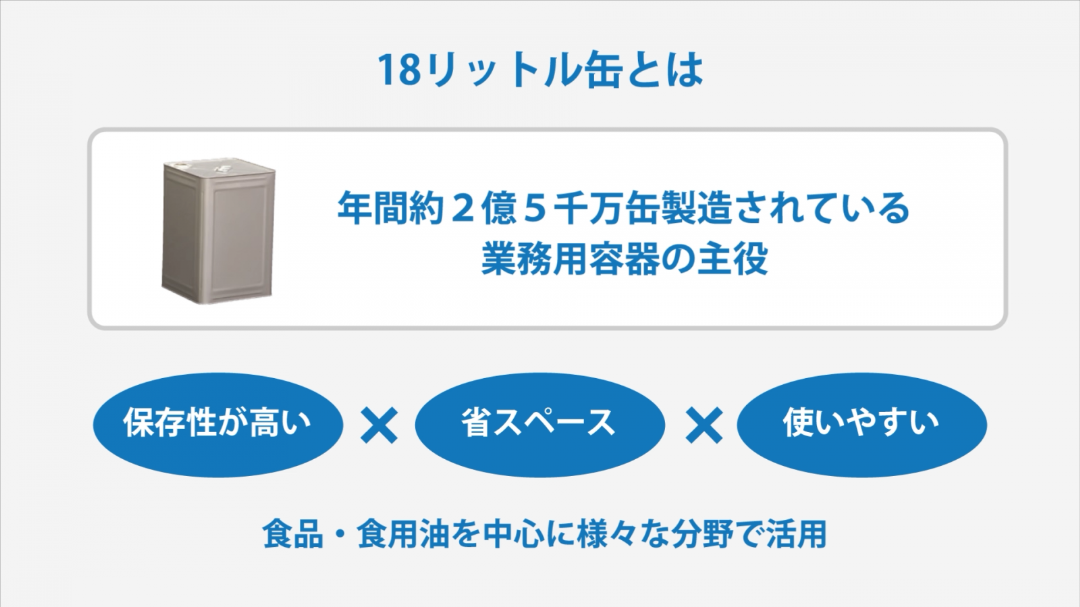 業務用容器の主役、18リットル缶