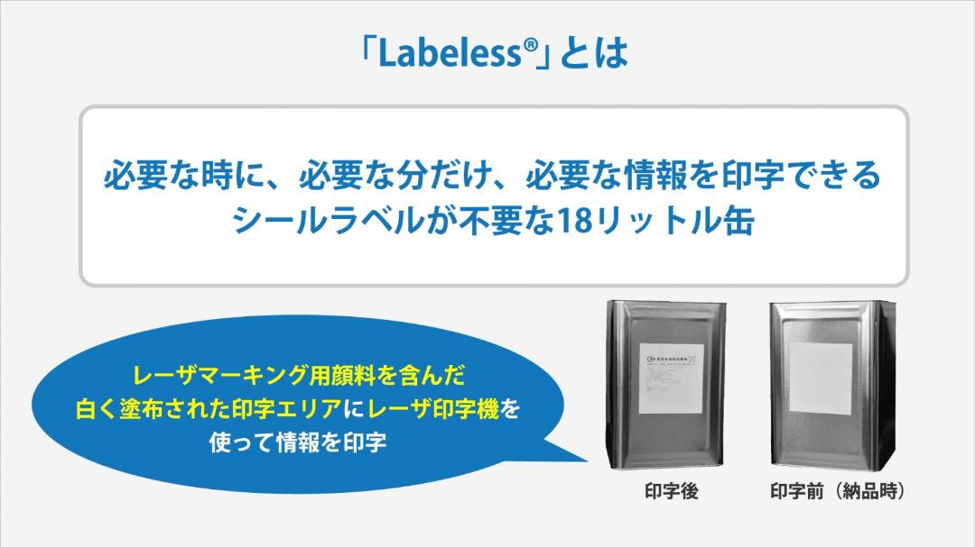 ラベルシールの課題を解決する「Labeless®」