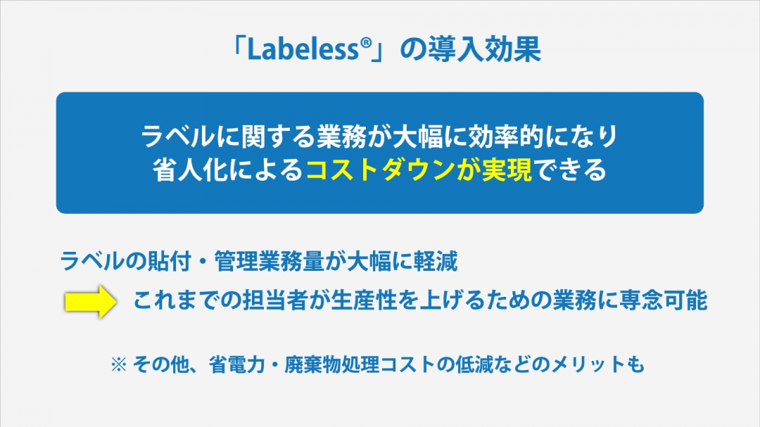 「Labeless®」の導入効果