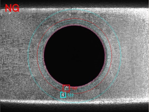 リチウムイオンバッテリー金属加工面の外観検査