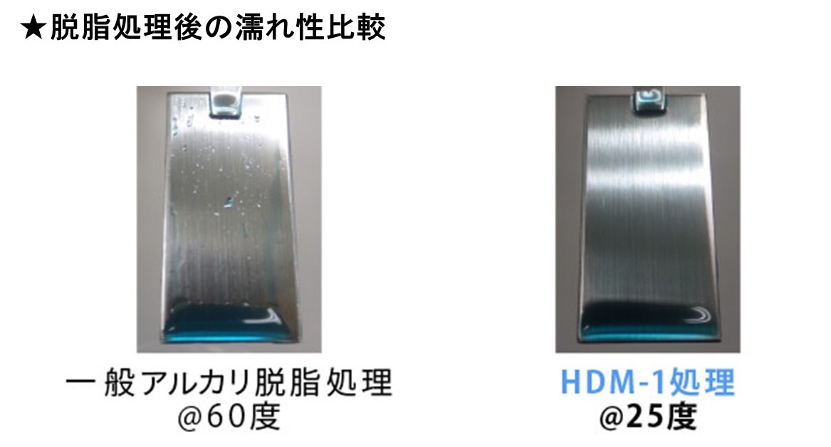 一般的なアルカリ脱脂液 VS HDM-1