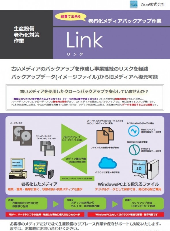 費で出来る メディアバックアップ作業サービス「Link(リンク)」