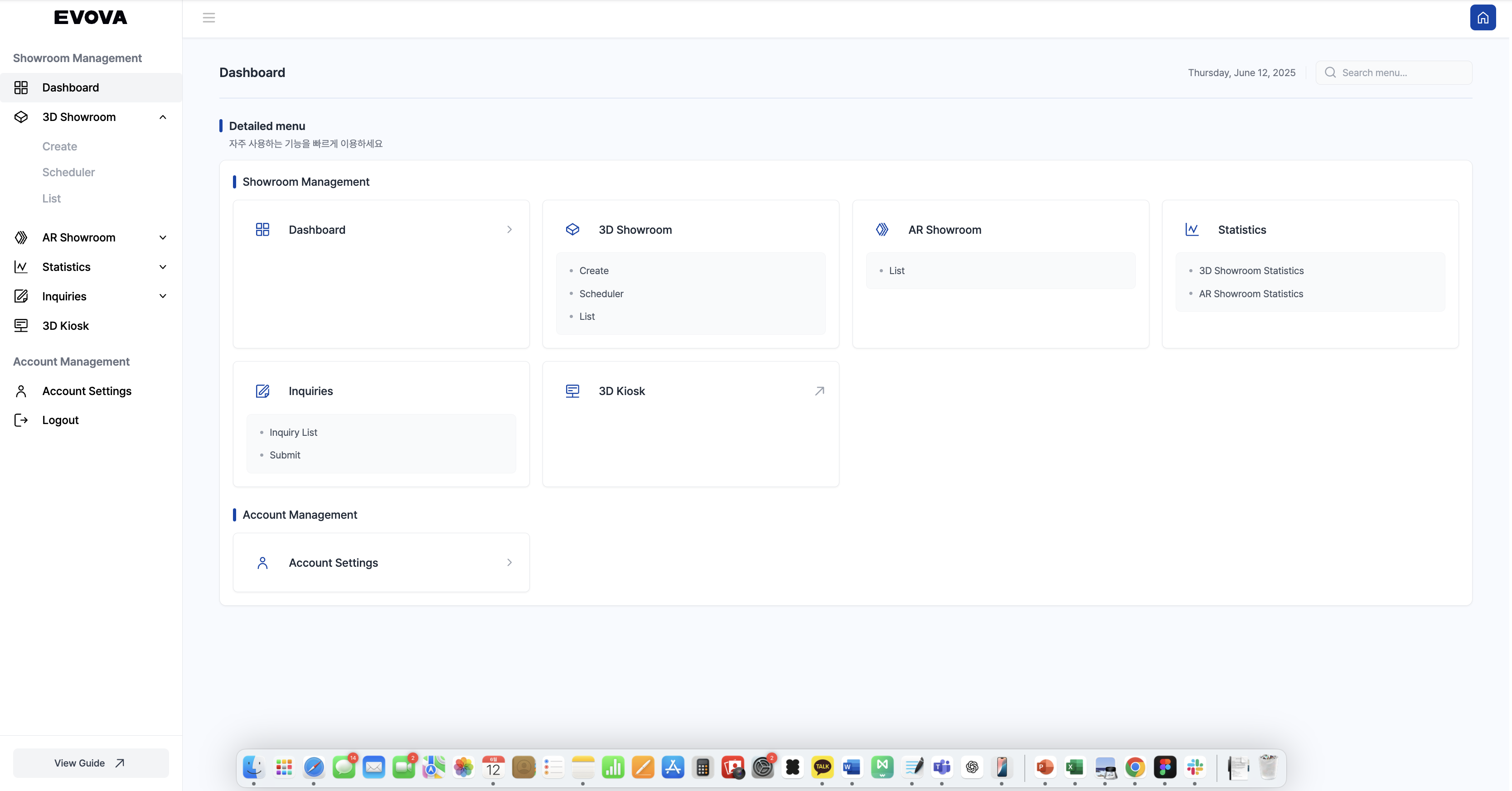 Image 1. EVOVA Dashboard