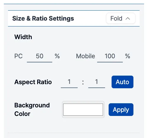 Image 2. Preset Detail Settings Tab