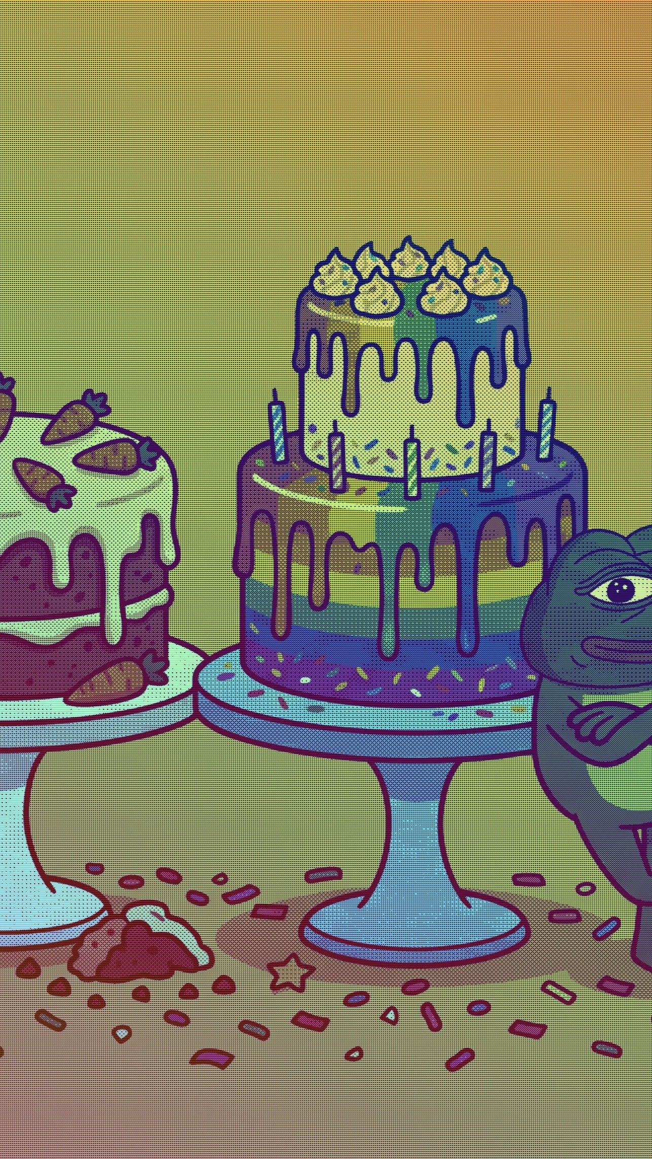 FreeCake character and cake lineup