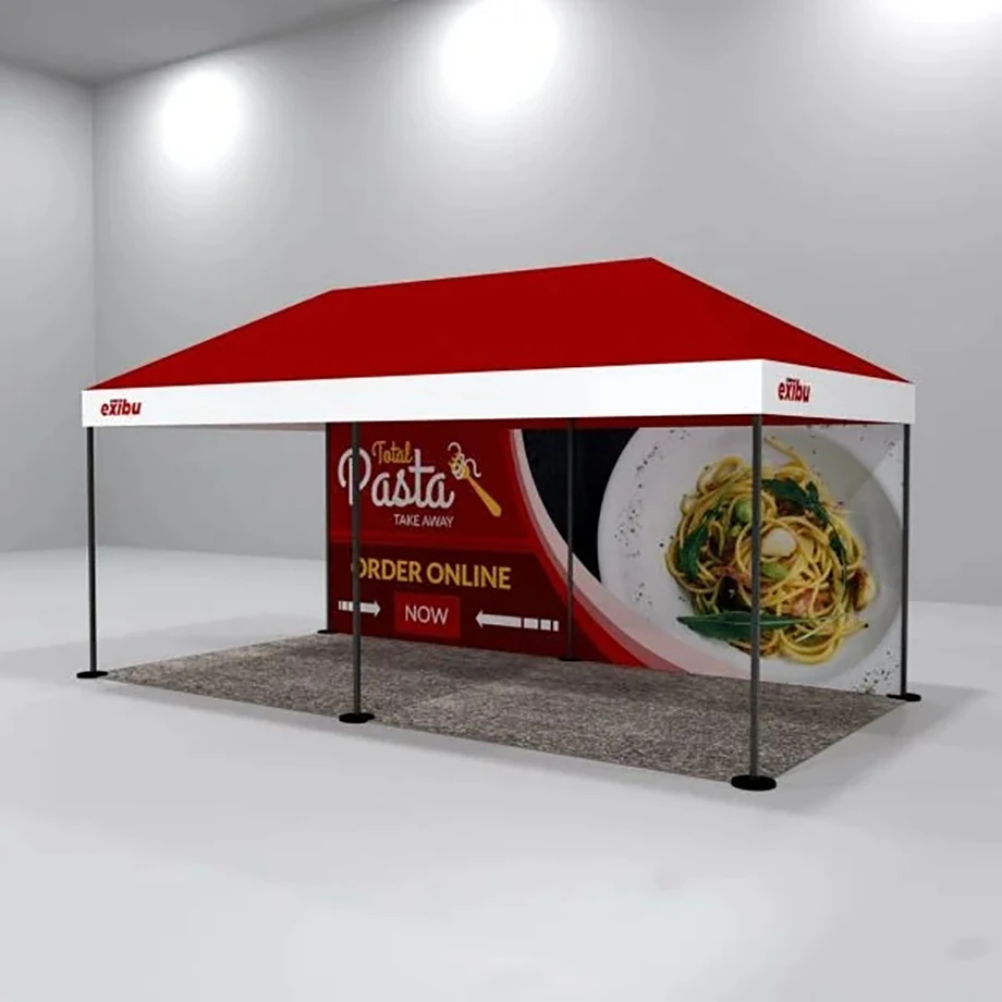6 x 3M Tent with PRINTED ONLY TOP and ONE BACKWALL