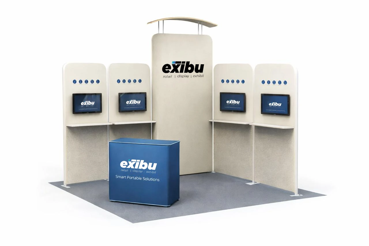 Model Ex 4 Multi Panel Fabric Display with TV Provision