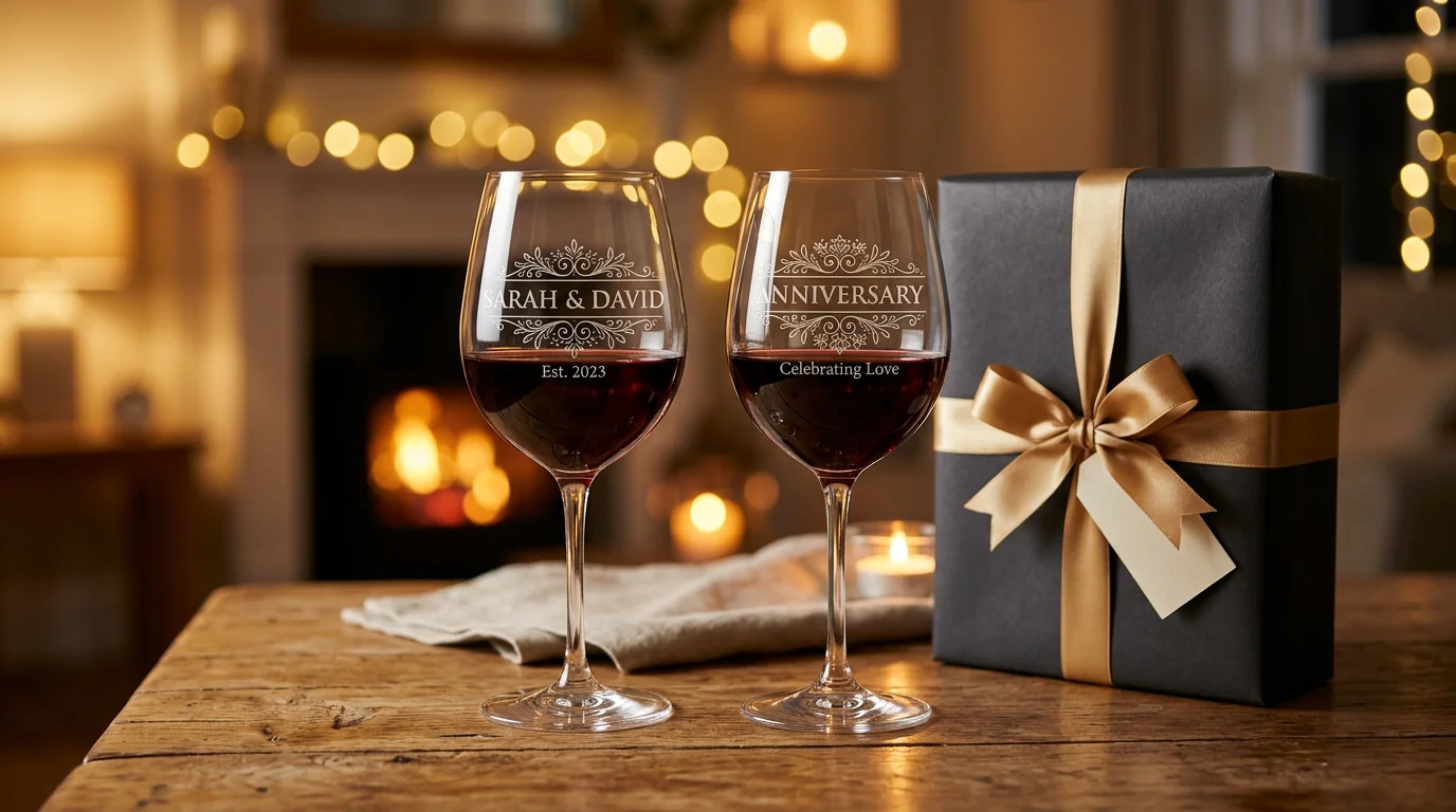 Weingläser mit Gravur als Geschenk