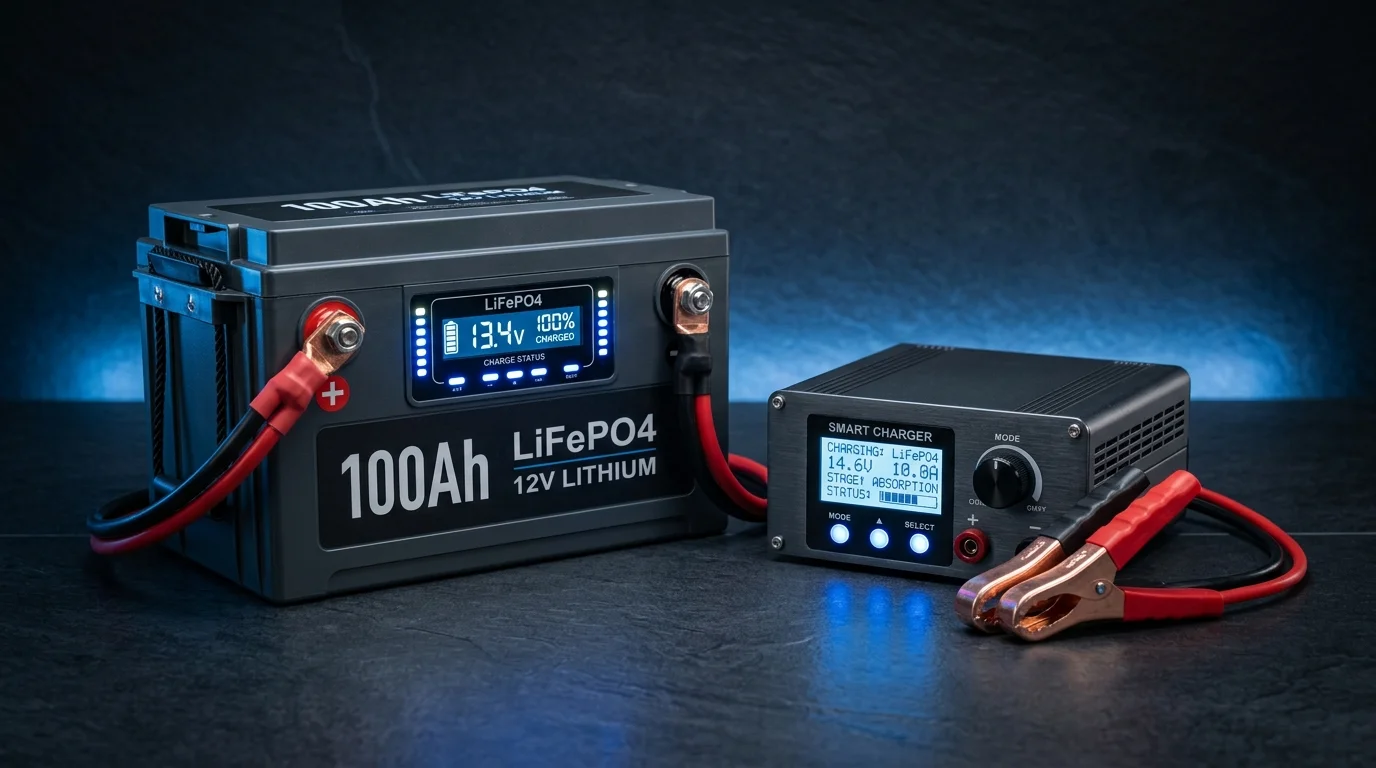 Batterie-Ladezeit-Rechner | Ladedauer für LiFePO4, AGM & Blei berechnen