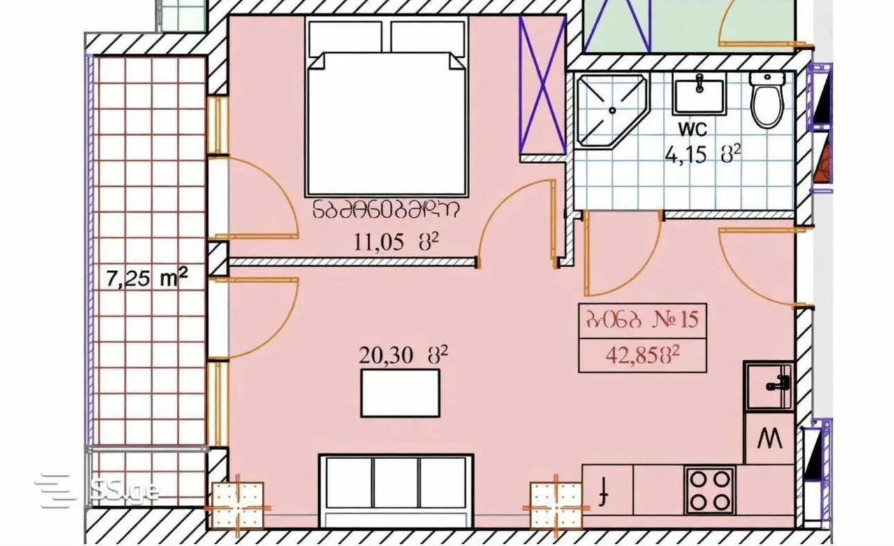 Moscow Ave, 9 · 43 m² · 12