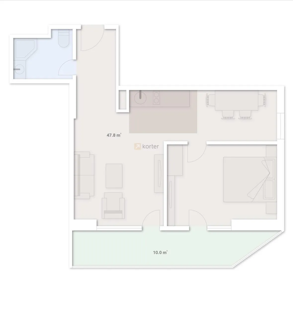 Zhiuli Shartava Ave, 18 · 57.8 m² · 4
