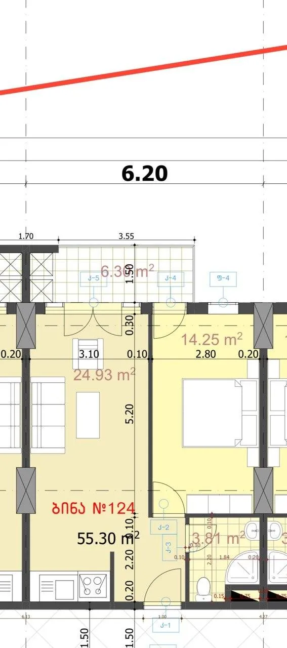Petre Iberi St, 6a · 56.5 m² · 4