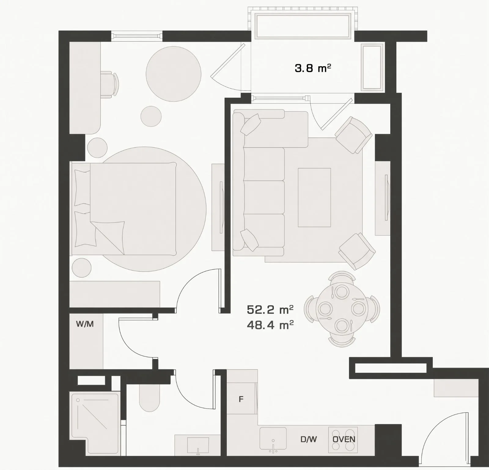 Vakhtang Gorgasali St, 61 · 52.2 m² · 3/12