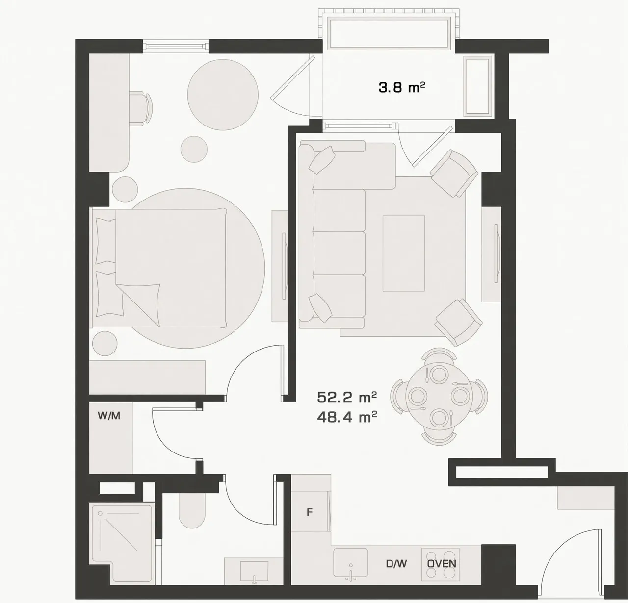 Vakhtang Gorgasali St, 61 · 52.2 m² · 3