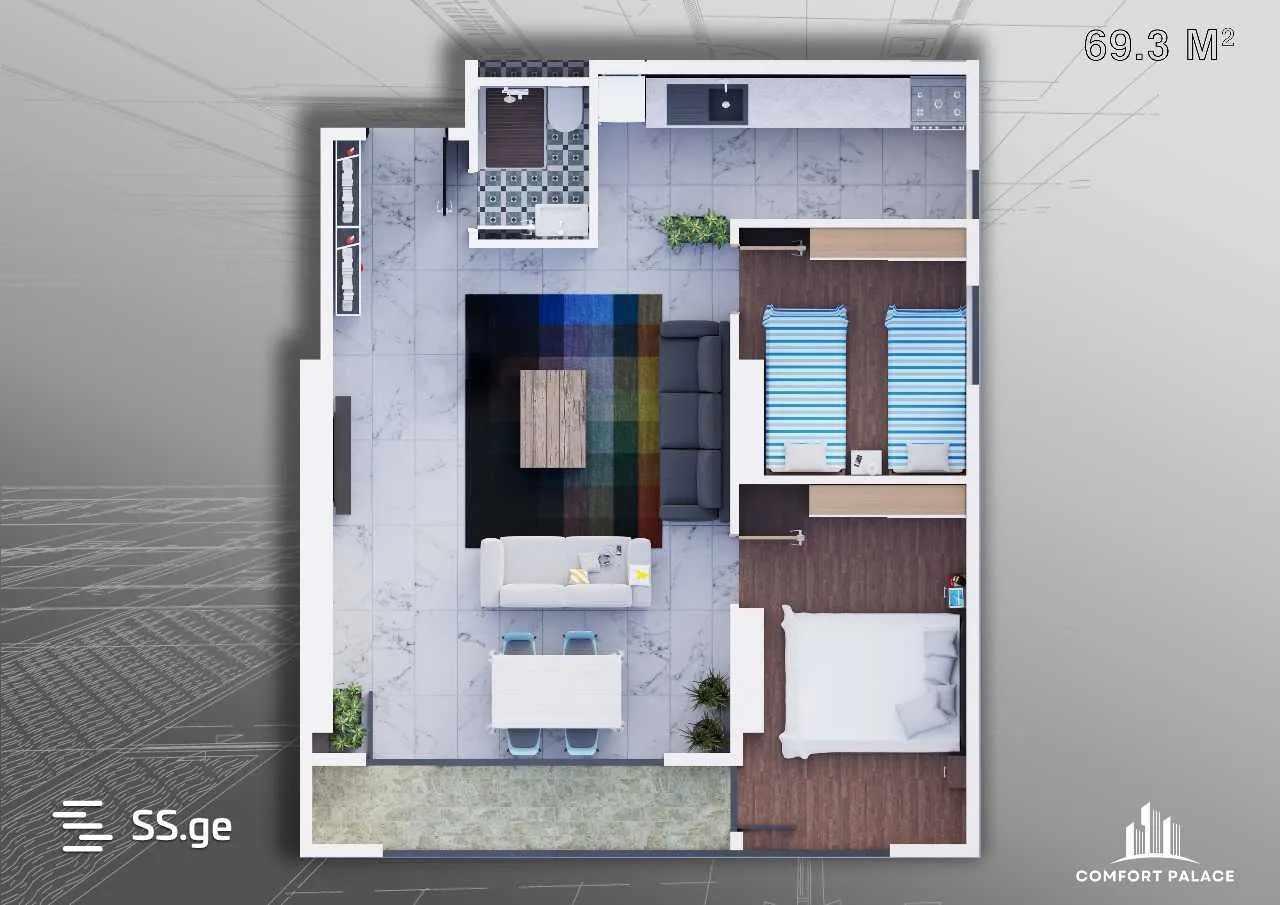 2 room Flat For Sale. Batumi · 7