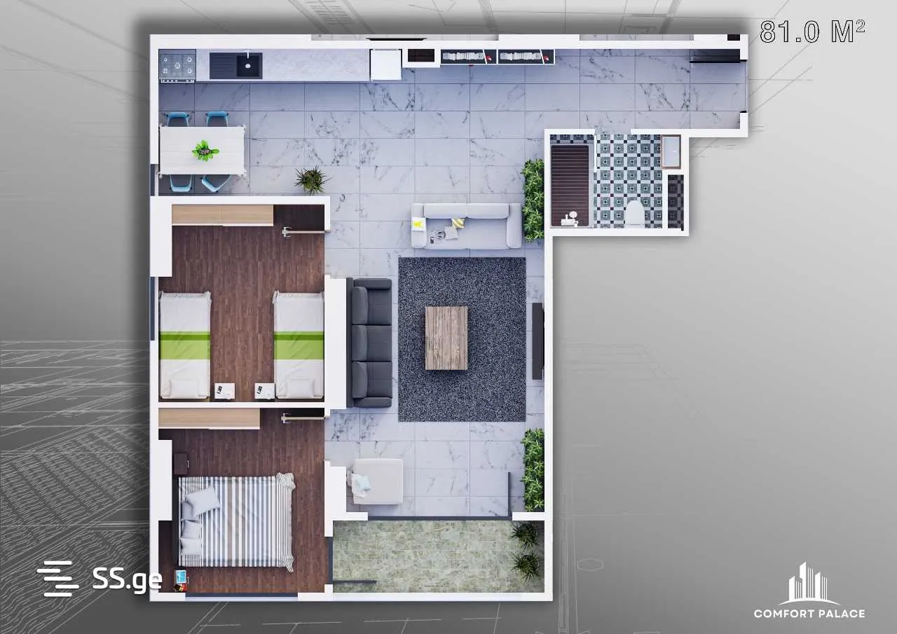 2 room Flat For Sale. Batumi · 10