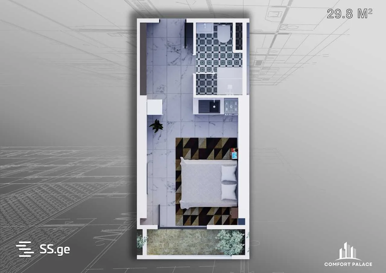 2 room Flat For Sale. Batumi · 12/12