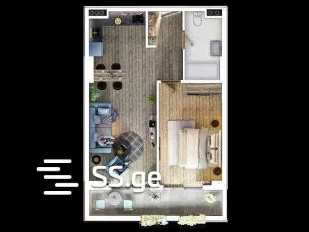 2 room Flat For Sale. Didube · 2/5