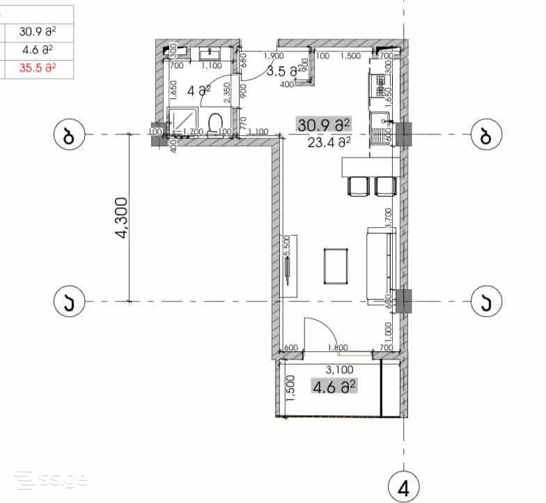 1 room Flat For Sale. Digomi · 4/4