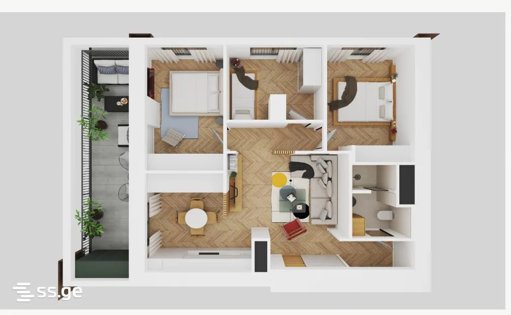 4 room Flat For Sale. Saburtalo · 3/3