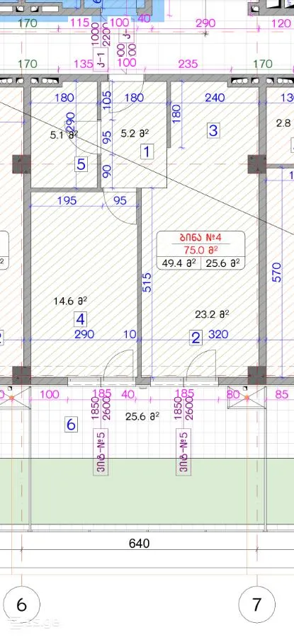 2 room Flat For Sale. Ortachala · 3