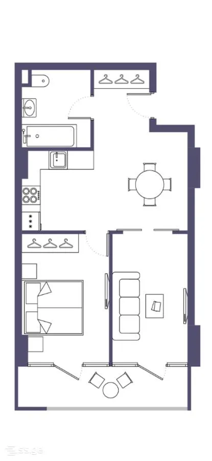 2 room Flat For Sale. Batumi · 2