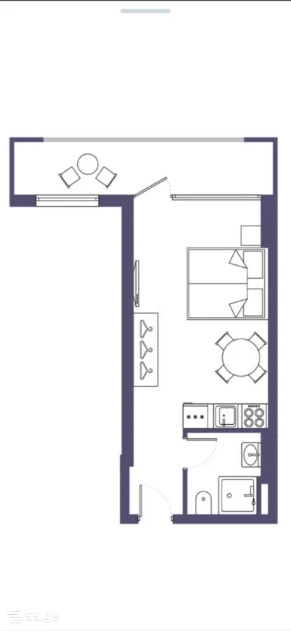 1 room Flat For Sale. Batumi · 4/12