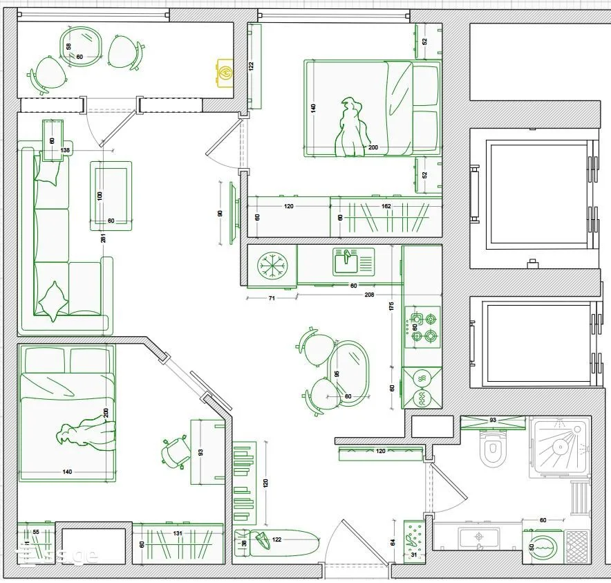 3 room Flat For Sale. Batumi · 4/12