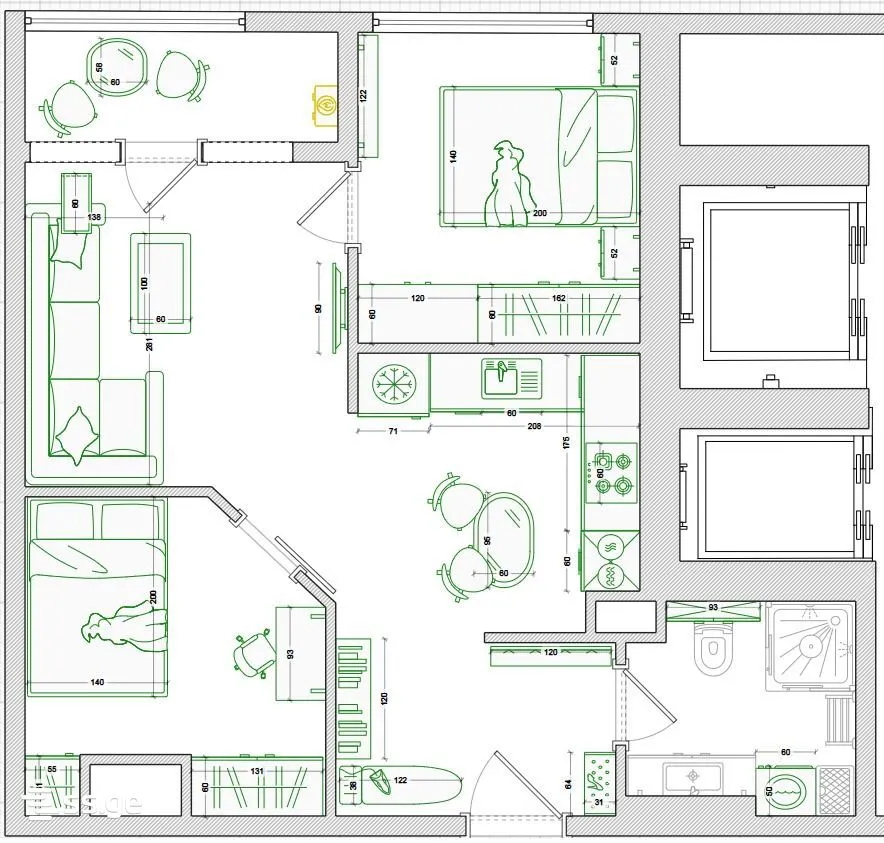3 room Flat For Sale. Batumi · 4