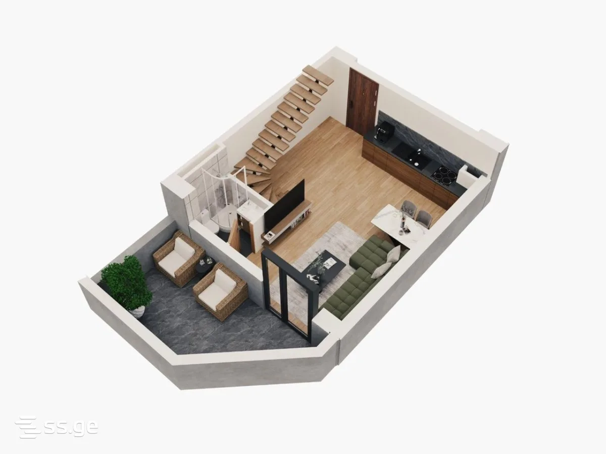 3 room Flat For Sale. Gldani · 2/5