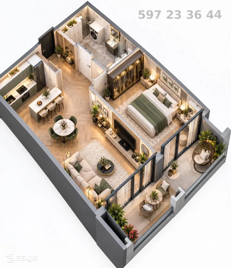 2 room Flat For Sale. Gldani · 3/3