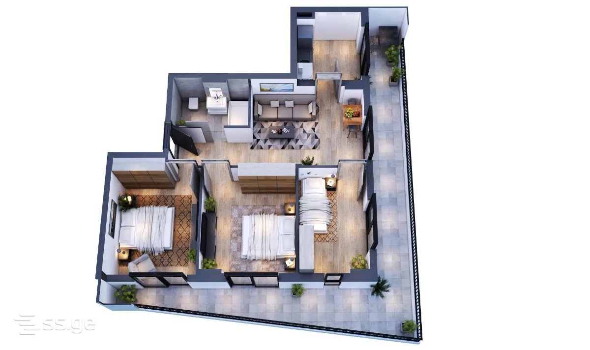 4 room Flat For Sale. Ponichala · 5