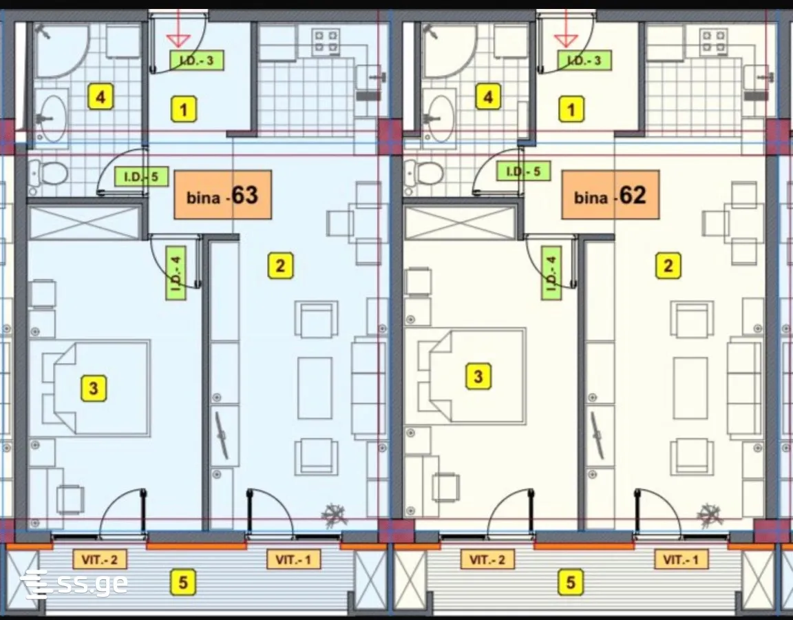 2 room Flat For Sale. Didi digomi · 3