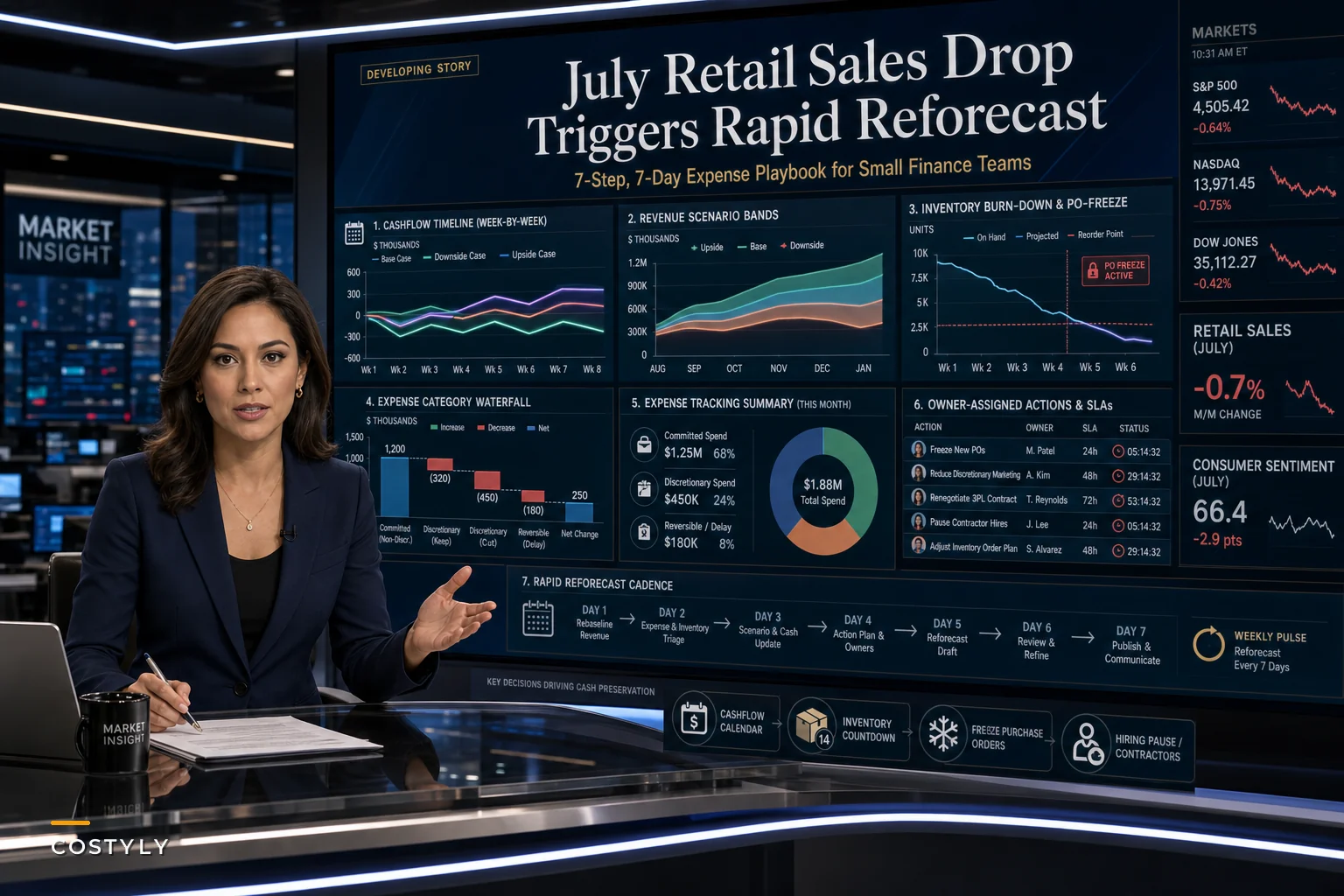 After the July Retail Sales Drop: A 7‑Step Expense Reforecast Playbook for Small Businesses
