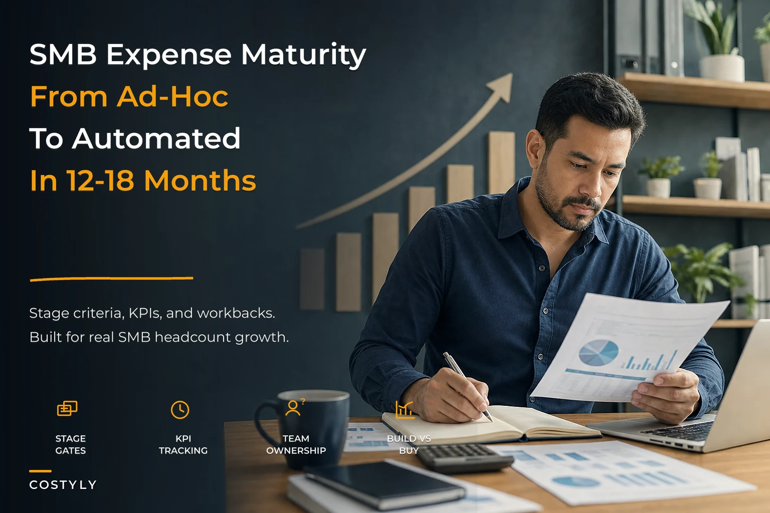 An expense operating maturity model for SMBs: stage-based roadmap, KPIs and a 12–18 month workback