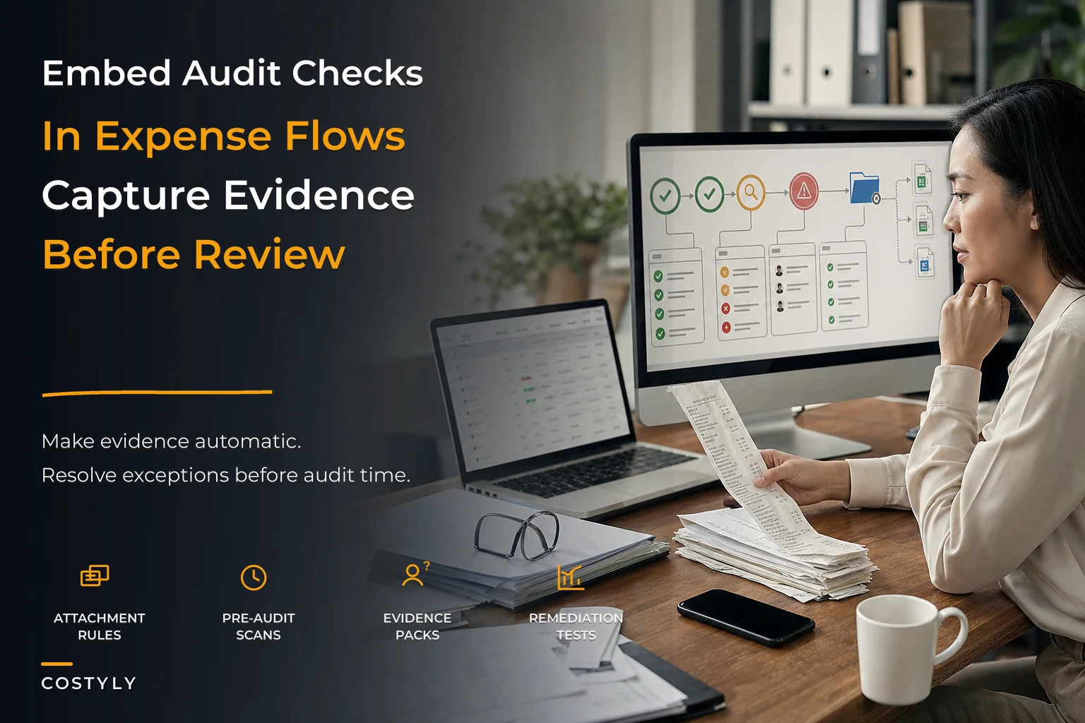 Embed audit automation into expense workflows